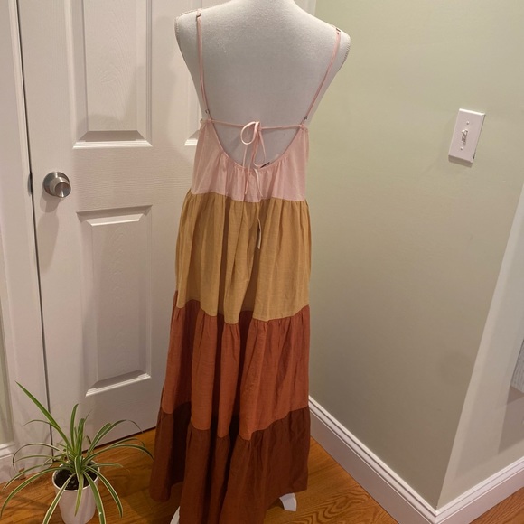 New By Anthropologie Colorblock Maxi Dress Size M - Picture 11 of 15